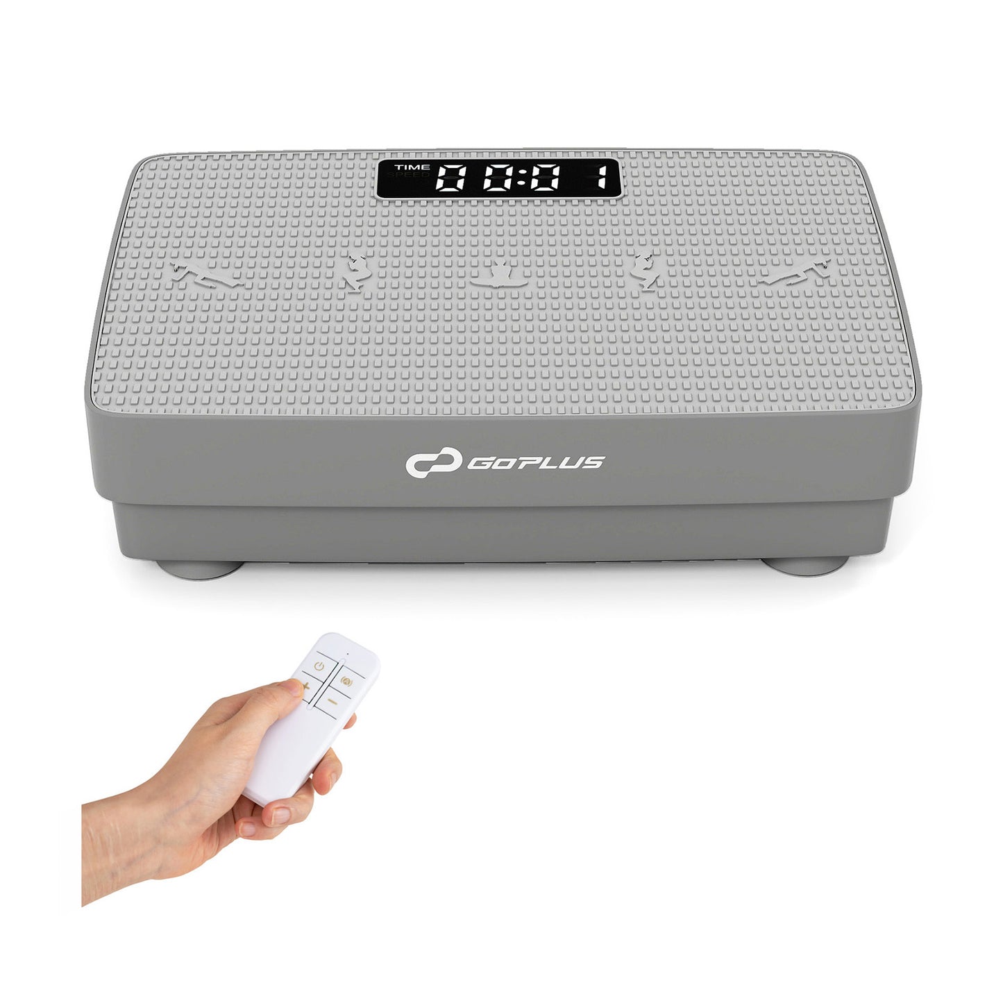 Vibration Plate Exercise Machine with Gravity Sensor and Remote Control for Home Gym, Gray