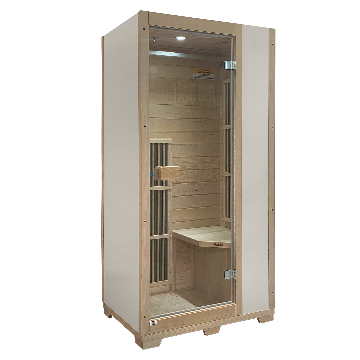 Vienna | Far Infrared Sauna | Canadian Hemlock Very Low EMF | 72.8"H x 35.4"W x 25.6"D | 1 Person Saunas at Gallery Canada