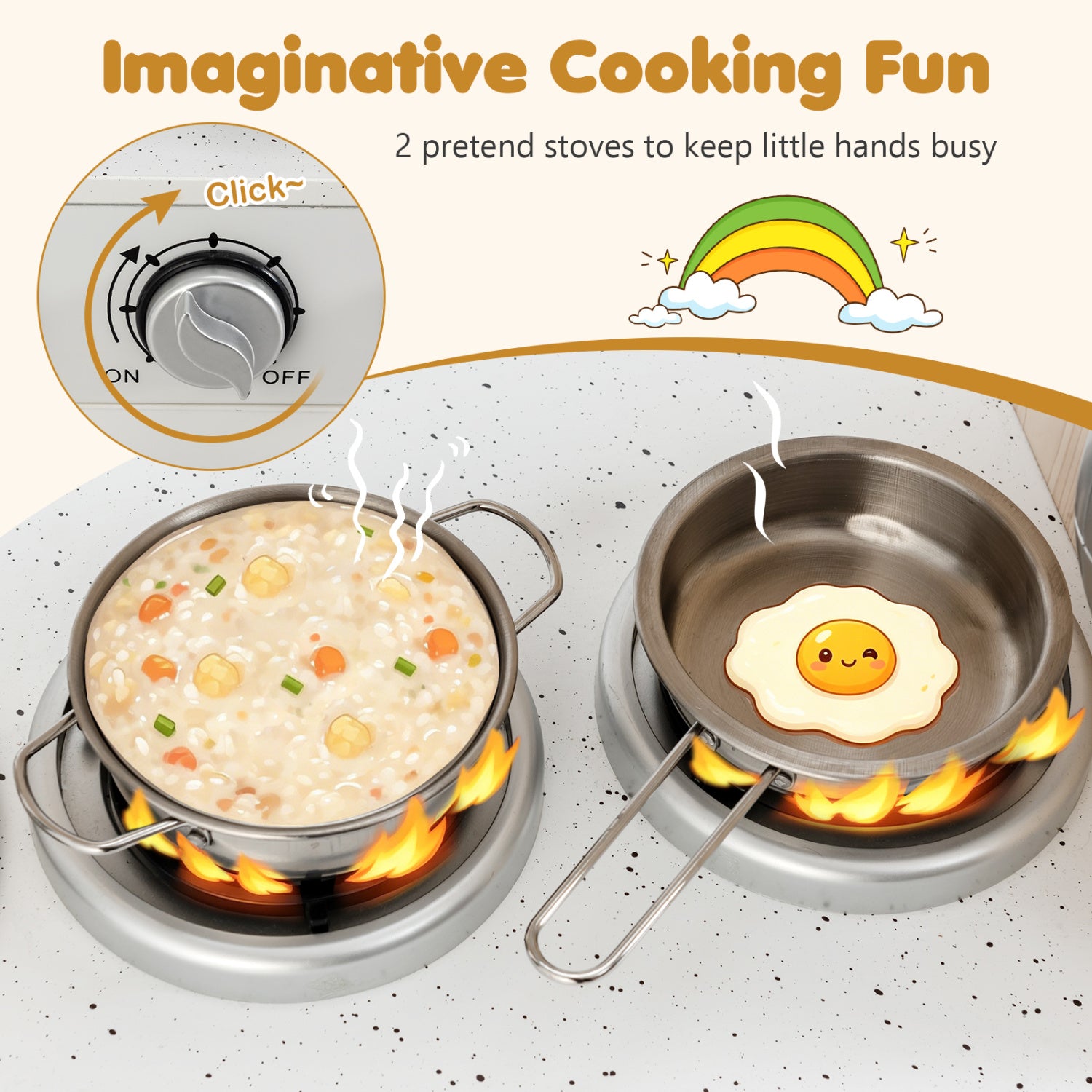 Vintage Play Kitchen Pretend Cooking Playset, White Play Kitchen Sets at Gallery Canada
