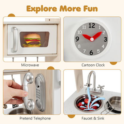 Vintage Play Kitchen Pretend Cooking Playset, White Play Kitchen Sets at Gallery Canada