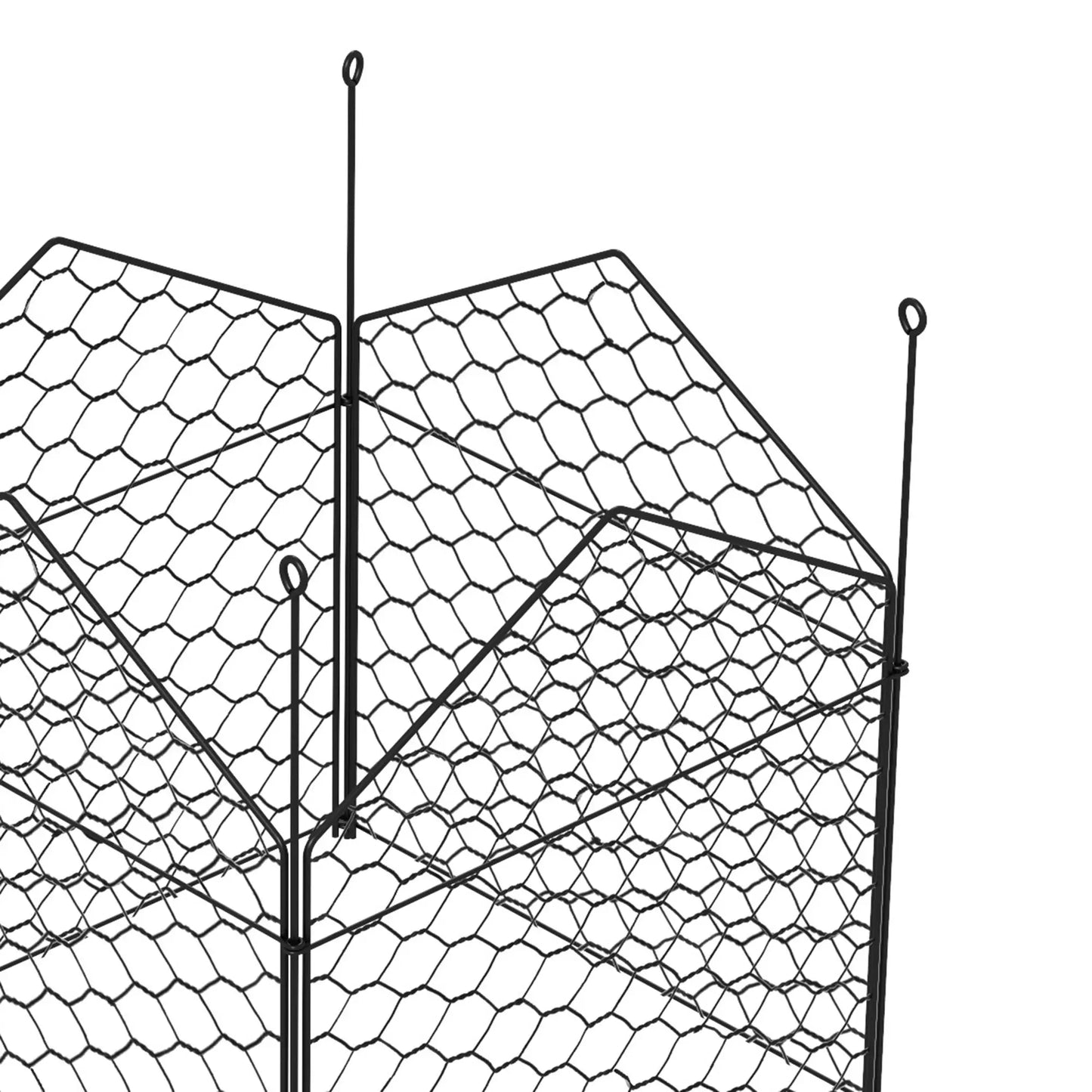 4 Pack Garden Cloches, 12" x 14" Metal Plant Cages, Black Walk In Greenhouses at Gallery Canada