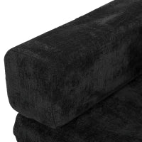 81" Canapé-lit convertible, 5-en-1, assise profonde, noir