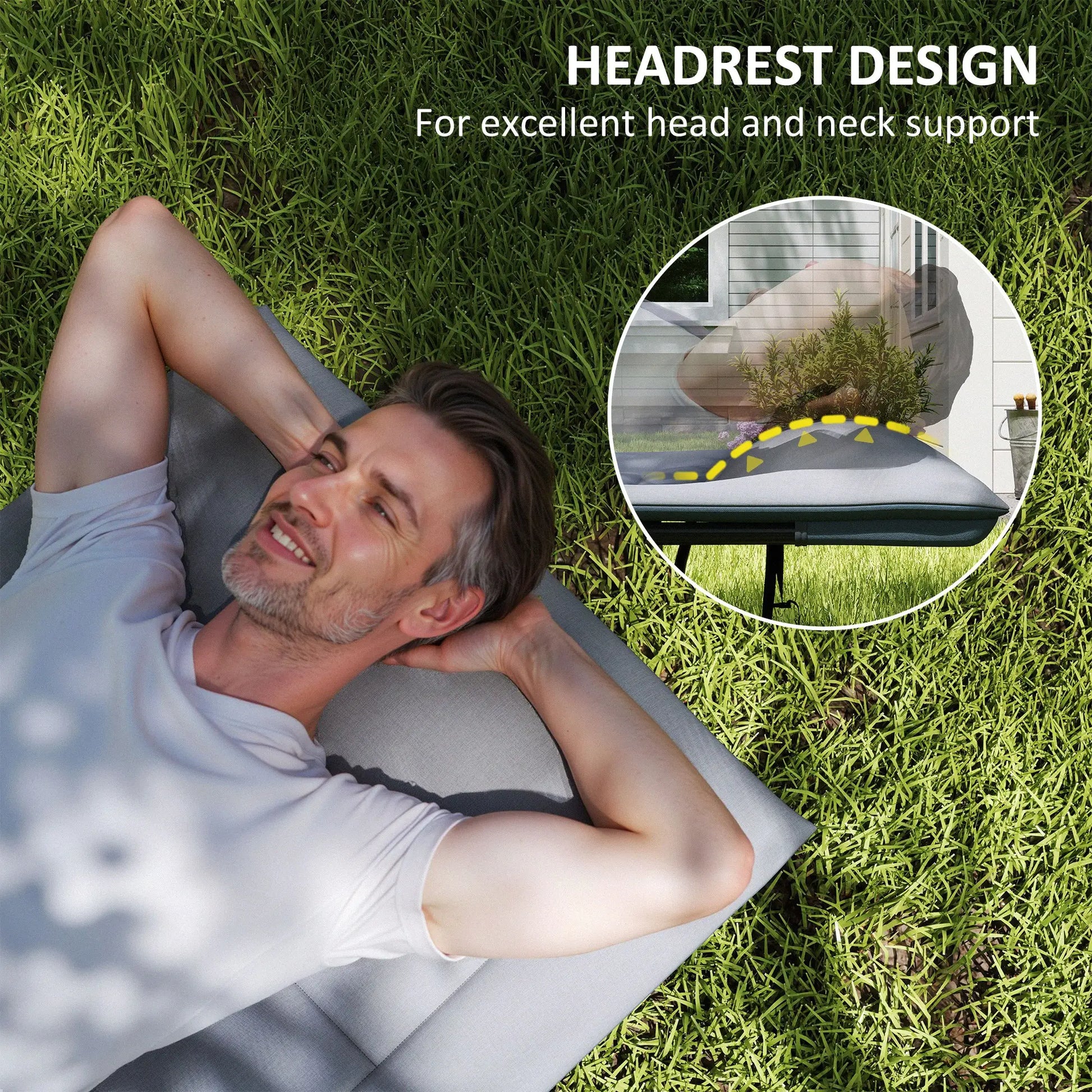 26.4" Wide Folding Bed, Camping Cot for Adults, Grey Camping Cots at Gallery Canada