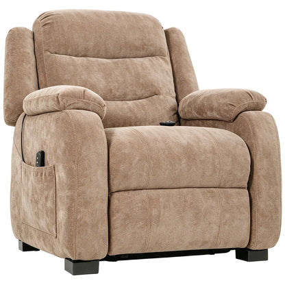 Massage Recliner Chair, Power Recliner, Remote, 2 Memory Positions, Brown Single Sofas at Gallery Canada