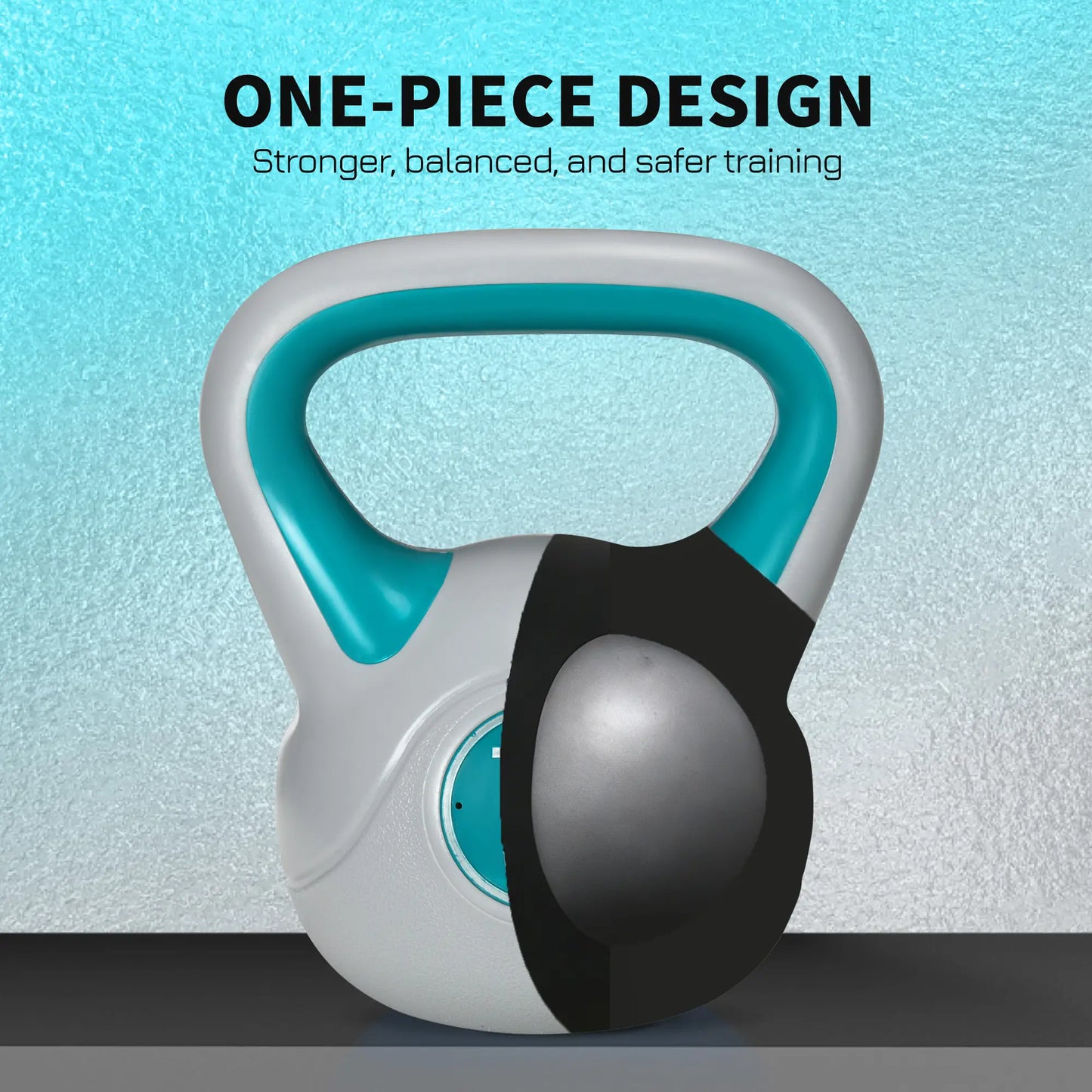 22 Lb Soft Kettlebell, Sand Filled Weight, Light Blue