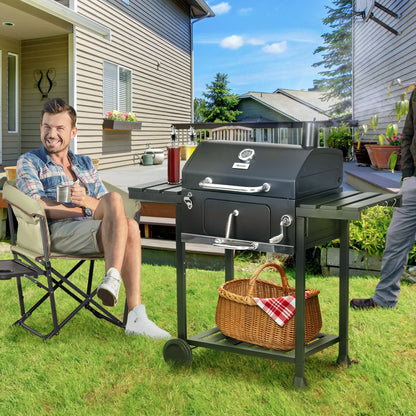 Charcoal BBQ Grill Smoker With Adjustable Pan, Galvanised Steel Shell Charcoal BBQ Grils at Gallery Canada