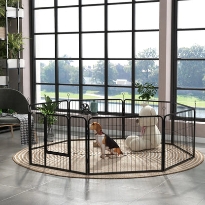 8 Panel Dog Playpen, 23.5" Height, for Small Medium Dogs Houses, Kennels & Pens at Gallery Canada