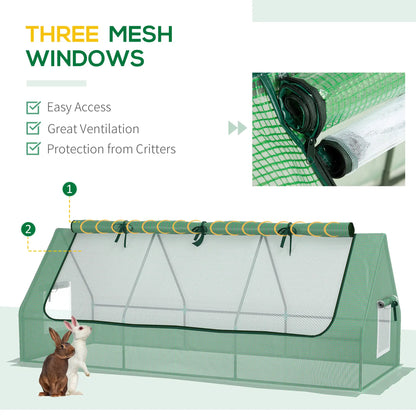 Portable Mini Greenhouse, Mesh Windows, 94.5" x 35.4" x 35.4", Green Mini Greenhouses at Gallery Canada