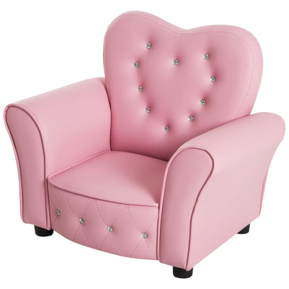 Kids Mini Princess Sofa, Toddler Chair, Upholstered Tufted Armchair, Pink Kids Chairs & Seating at Gallery Canada