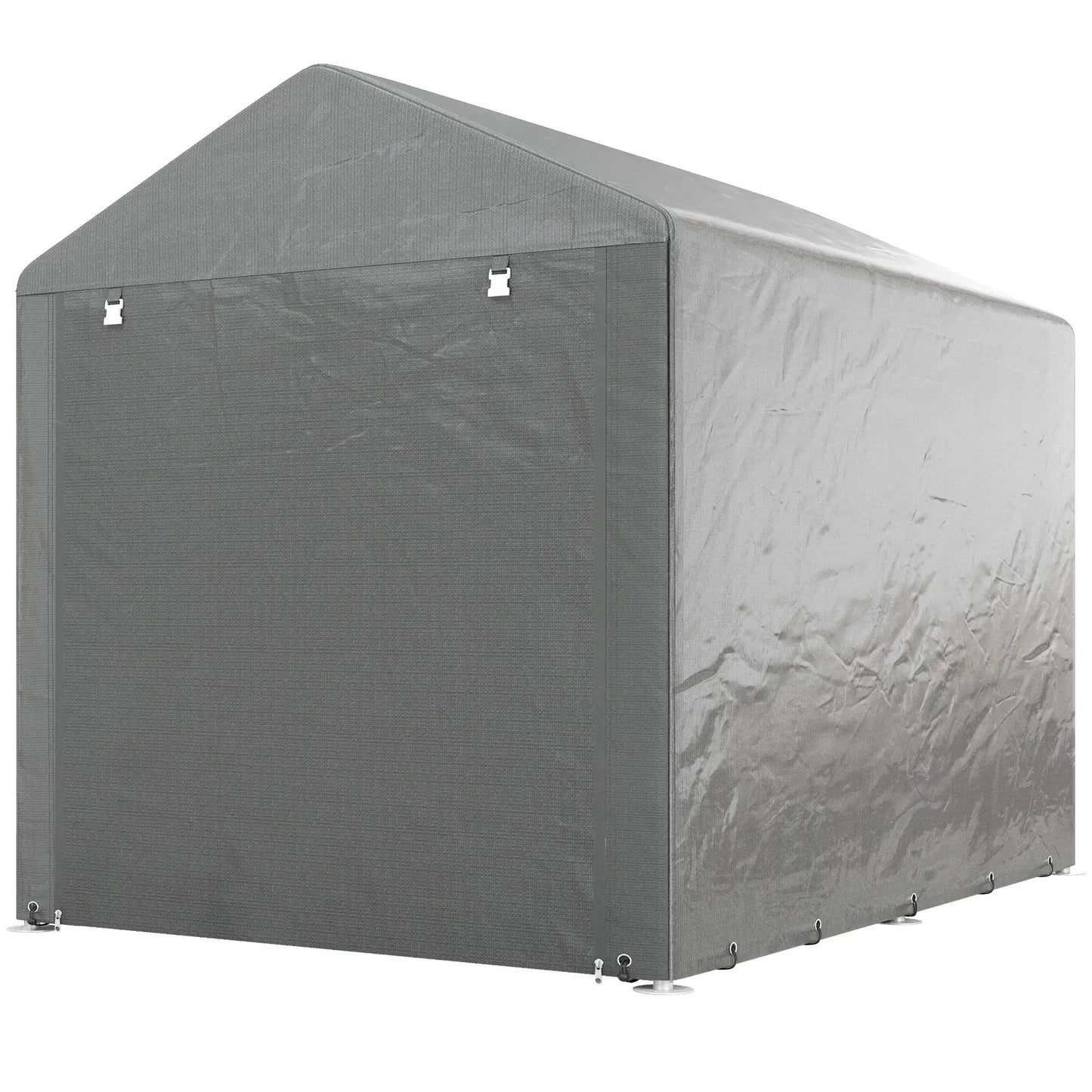 Portable Bicycle Shed, Galvanized Steel Frame, Large Door, Waterproof, Light Grey Sheds Light Grey at Gallery Canada