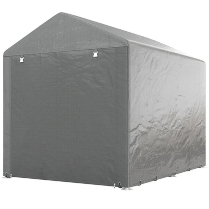 Portable Bicycle Shed, Galvanized Steel Frame, Large Door, Waterproof, Light Grey Sheds Light Grey at Gallery Canada