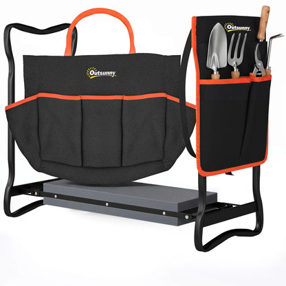 Garden Kneeler And Seat, 330lbs Heavy Duty Gardening Stool Garden Accessories Black at Gallery Canada
