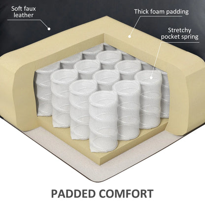 PU Leather Electric Recliner Chair, Remote, Side Pockets, Black Sofas & Reclining Chairs at Gallery Canada