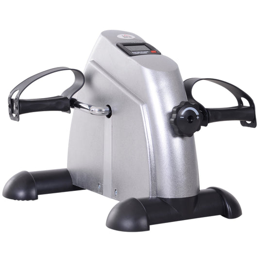 Portable Mini Pedal Exercise Bike Indoor Cycle Fitness Arm Leg w/ LCD Display, Silver at Gallery Canada