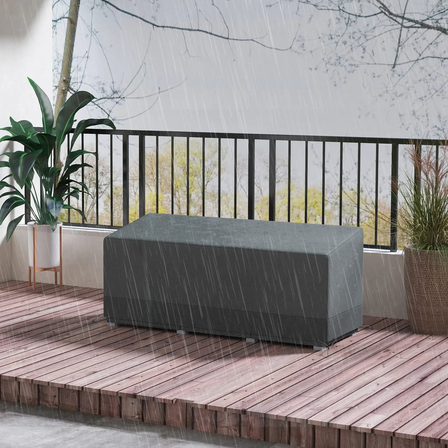 Waterproof 3 Seater Sofa Cover, 75" x 28.3" x 29.9", Grey Patio Furniture Covers at Gallery Canada