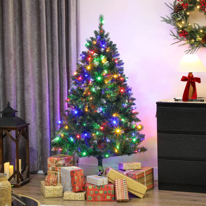 5 ft Frosted Prelit Christmas Tree, Dual Colour LED Light, Hinged, Easy Assembly, Dual Colour Pre Lit Christmas Trees at Gallery Canada