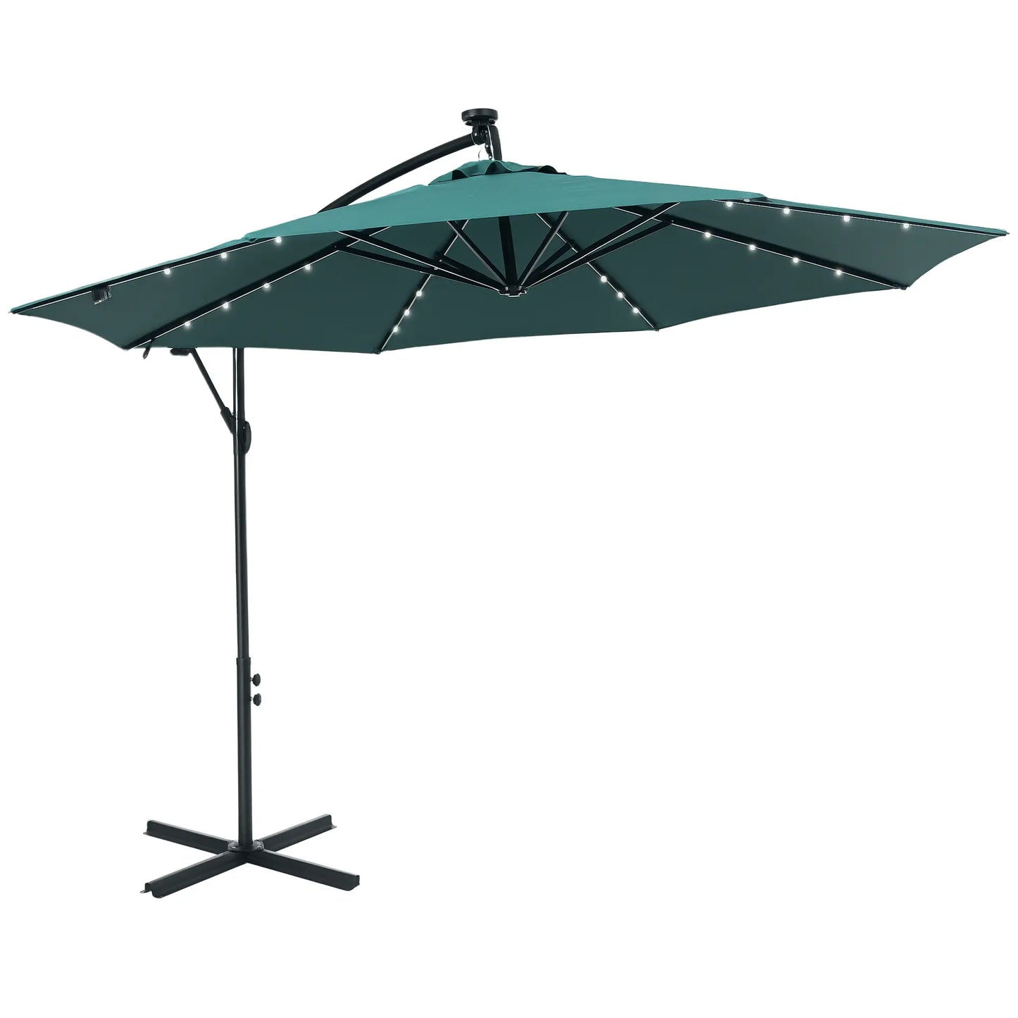 10ft Outdoor Cantilever Umbrella, Adjustable Angle, Dark Green Cantilever Umbrellas at Gallery Canada