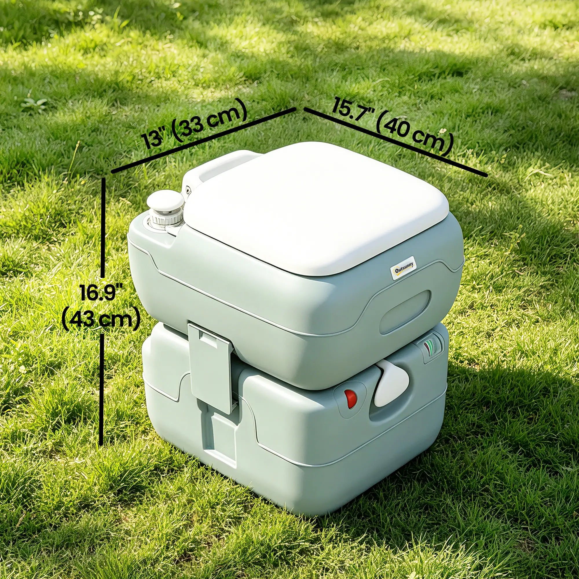 5.8 Gallon Portable Toilet With Level Indicator, Anti-Leak Pump Camping Toilets at Gallery Canada