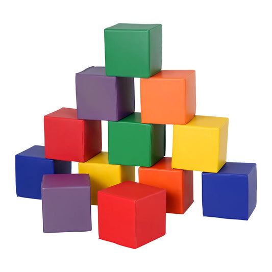 12 Piece Soft Play Blocks, Foam Toy, Building Stacking, Multicolours Baby Gym & Playmats Multi Colour at Gallery Canada