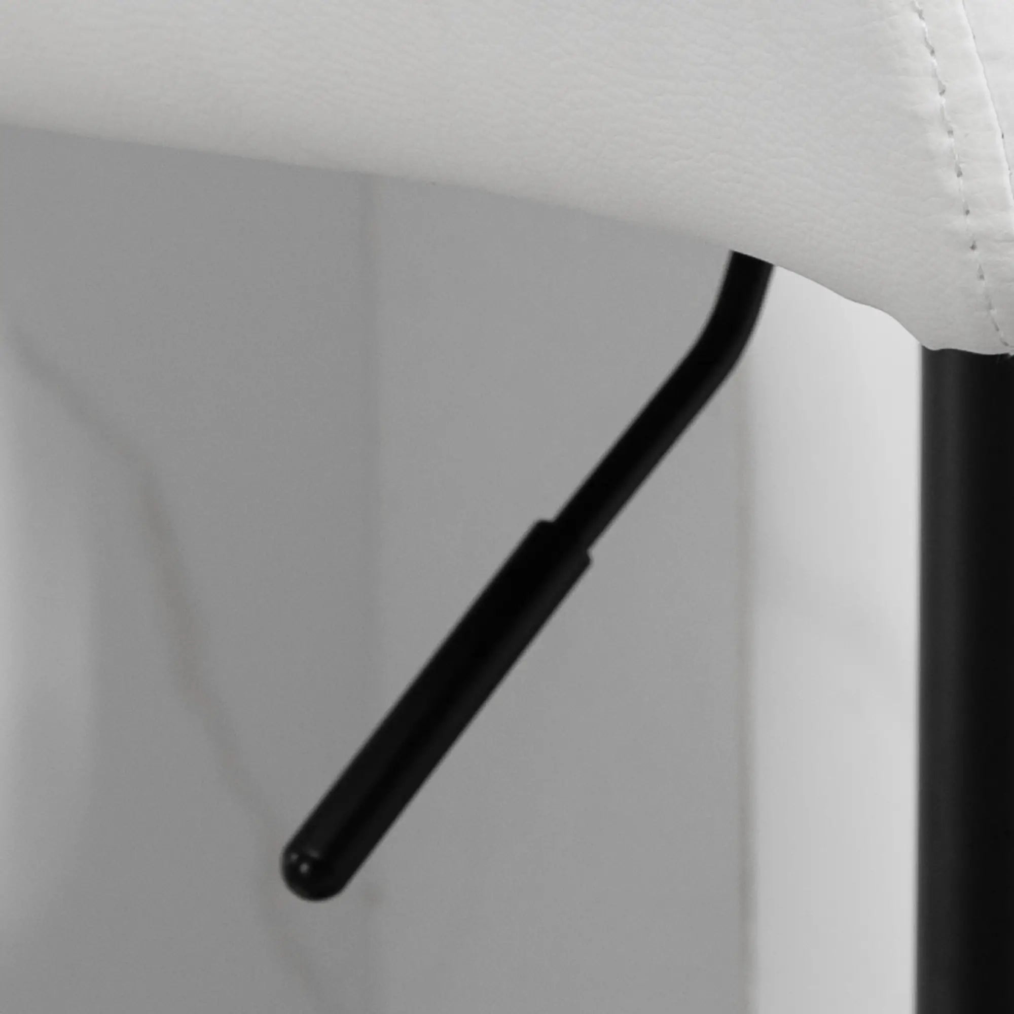 Swivel PU Leather Barstools, Set of 2, Adjustable with Footrest, White Bar Stools at Gallery Canada