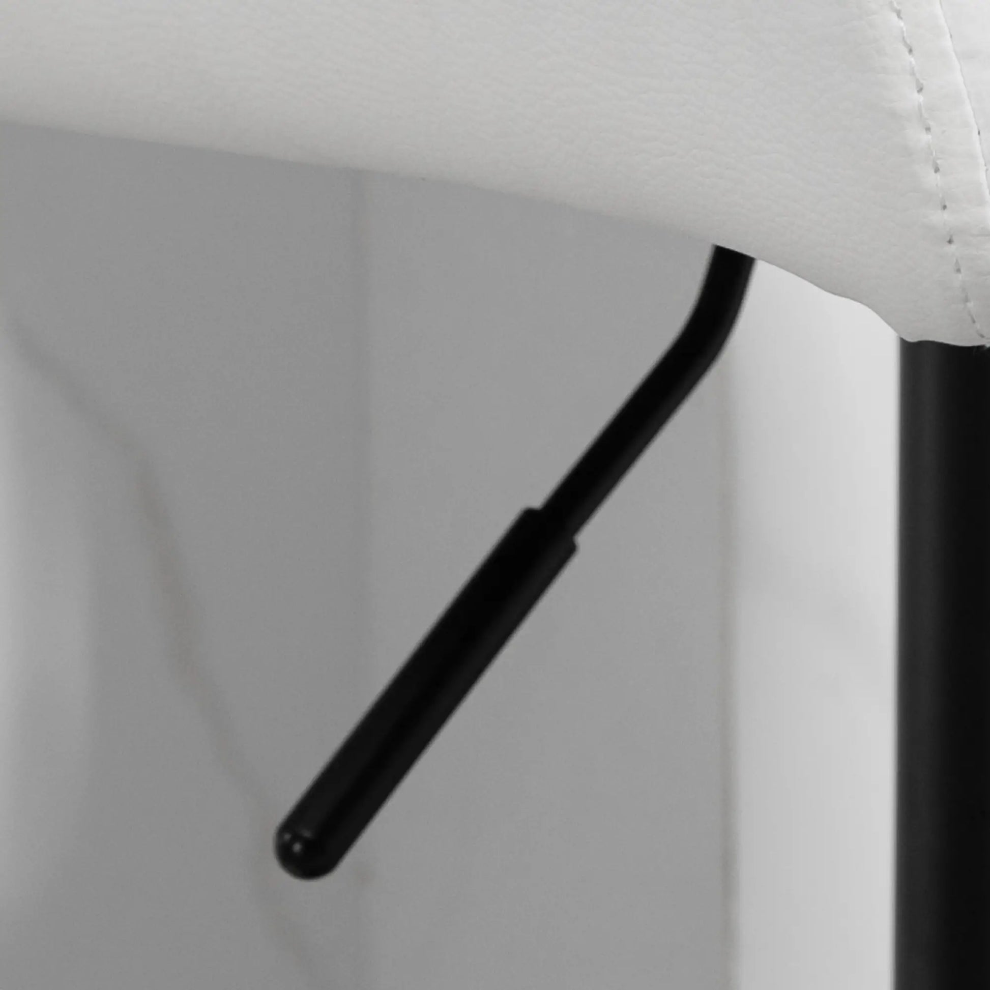 Swivel PU Leather Barstools, Set of 2, Adjustable with Footrest, White Bar Stools at Gallery Canada