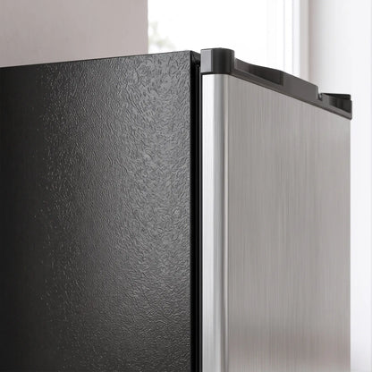 3.2 Cu Ft Mini Fridge, Single Door Compact Refrigerator, Silver
