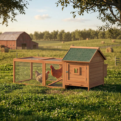 72" Wooden Chicken Coop For 2 Chickens, Poultry Cage With Run Chicken Coops at Gallery Canada