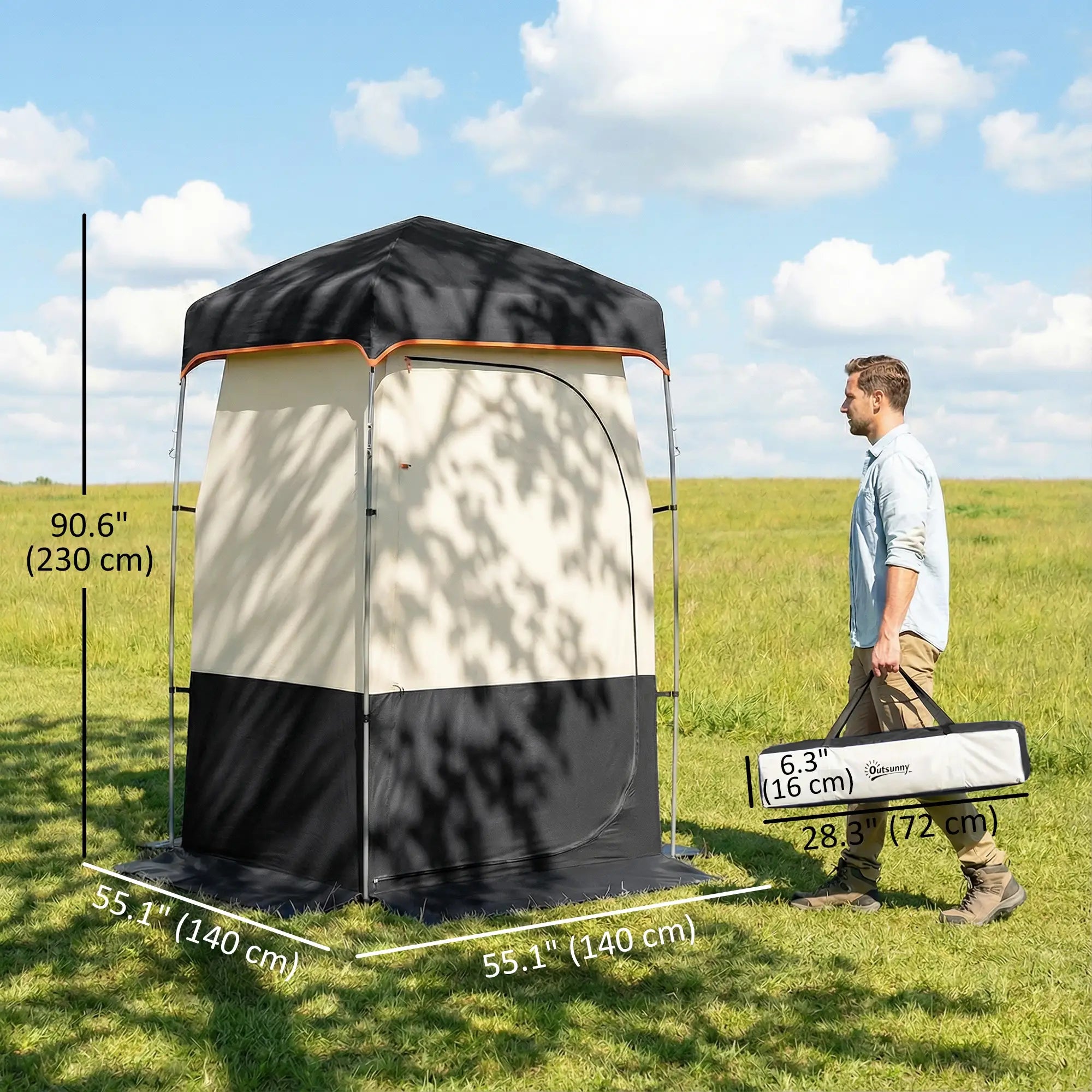 Camping Shower Tent, Portable Privacy Shelter, Black Camping Tents at Gallery Canada