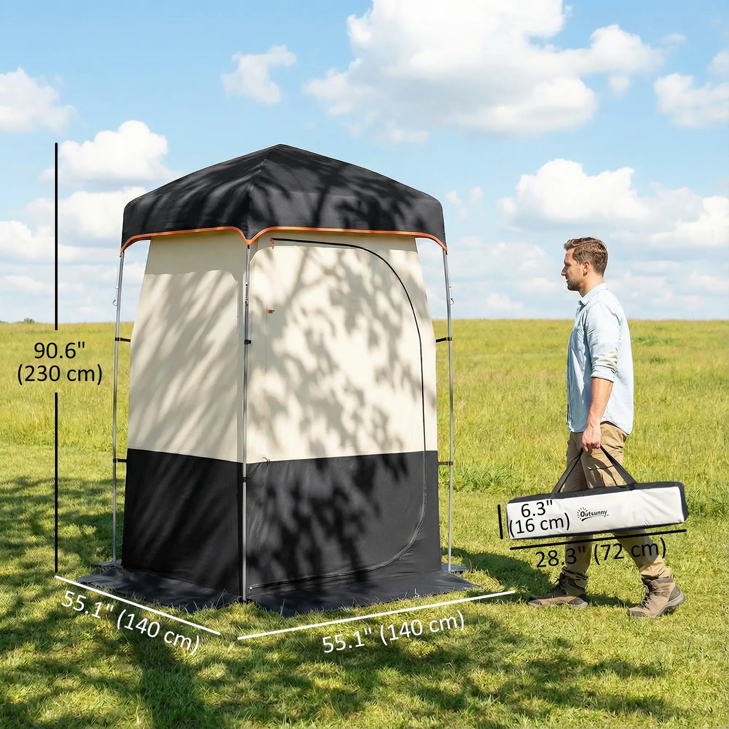 Camping Shower Tent, Portable Privacy Shelter, Black Camping Tents at Gallery Canada