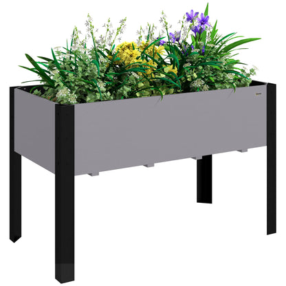 Raised Garden Bed, Elevated Planter Box, 47x24x29 Inches, Grey Raised Garden Beds at Gallery Canada