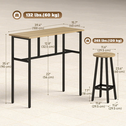 Bar Table Set of 6, Grey-Brown Bar Sets at Gallery Canada
