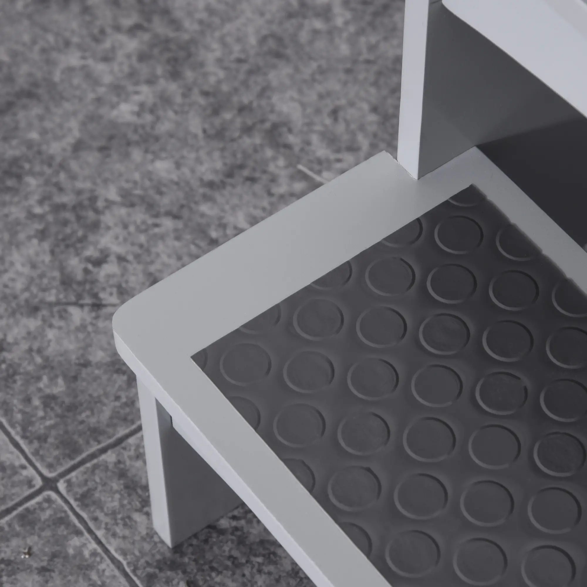 2 Step Stool with Support Handles, Non-Slip Pad, Grey Toddler & Kids Step Stools at Gallery Canada
