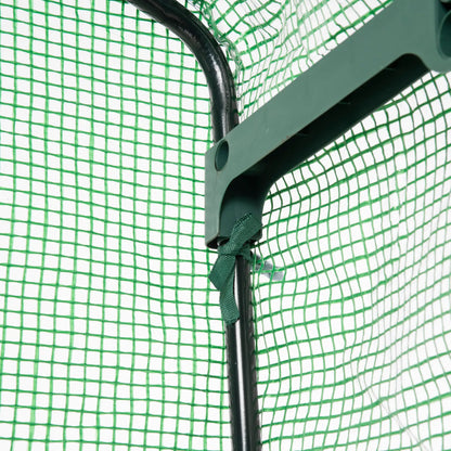 Portable Greenhouse, 4 Tier Shelves, Steel Frame, PE Cover, Dark Green Portable Greenhouses at Gallery Canada