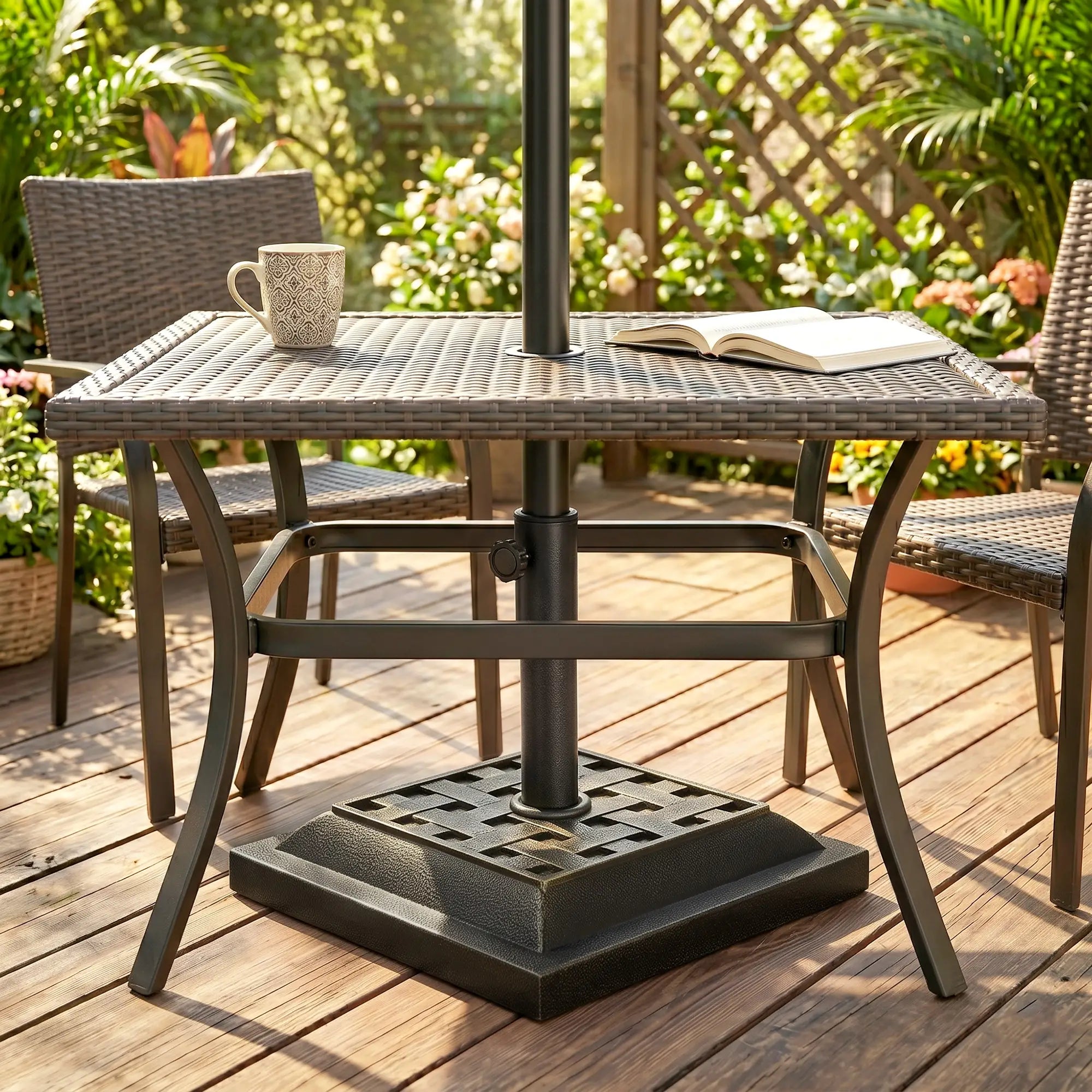 20 Lb Patio Umbrella Stand, Bronze Umbrella Bases at Gallery Canada