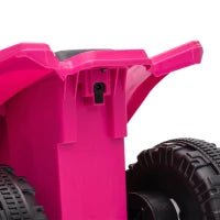 6V Kids ATV, 4 Wheels Quad, Button Control, Rose Red