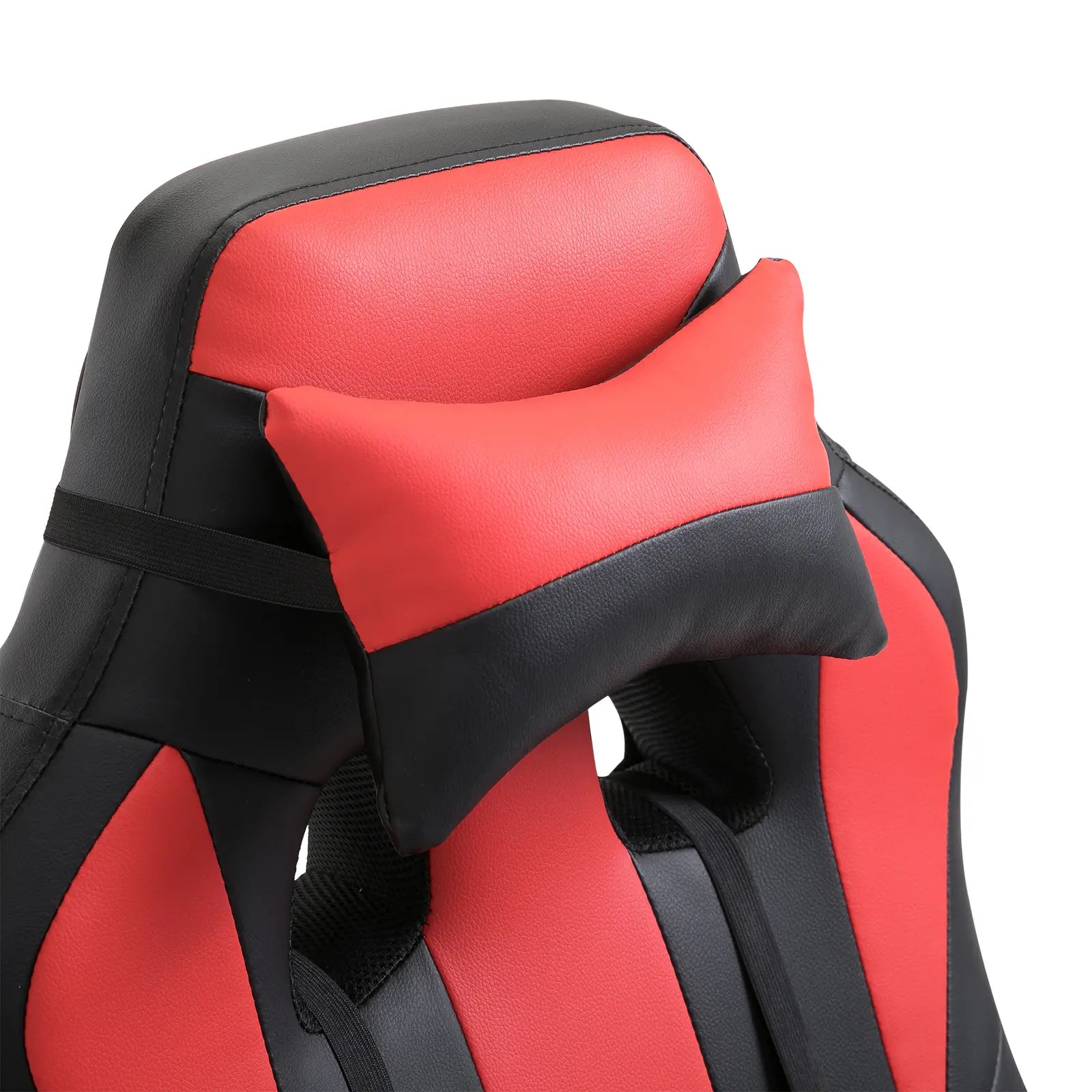 High Back Racing Style Gaming Chair, Adjustable PU Leather, Lumbar Support, Red Video Game Chairs at Gallery Canada