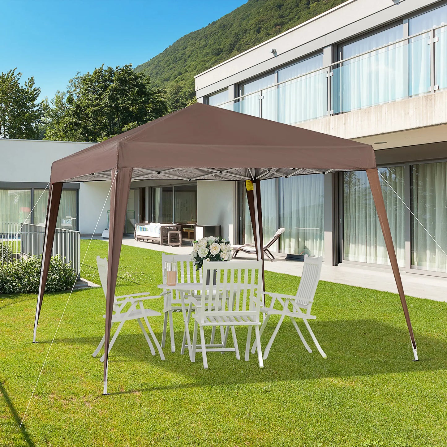 8' x 8' Pop Up Canopy, Outdoor Folding Tent, Portable Party Tent Pop Up Canopies at Gallery Canada