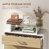 Armoire à chaussures fine, 2 tiroirs rabattables, étagères réglables, tiroir, plateau en verre