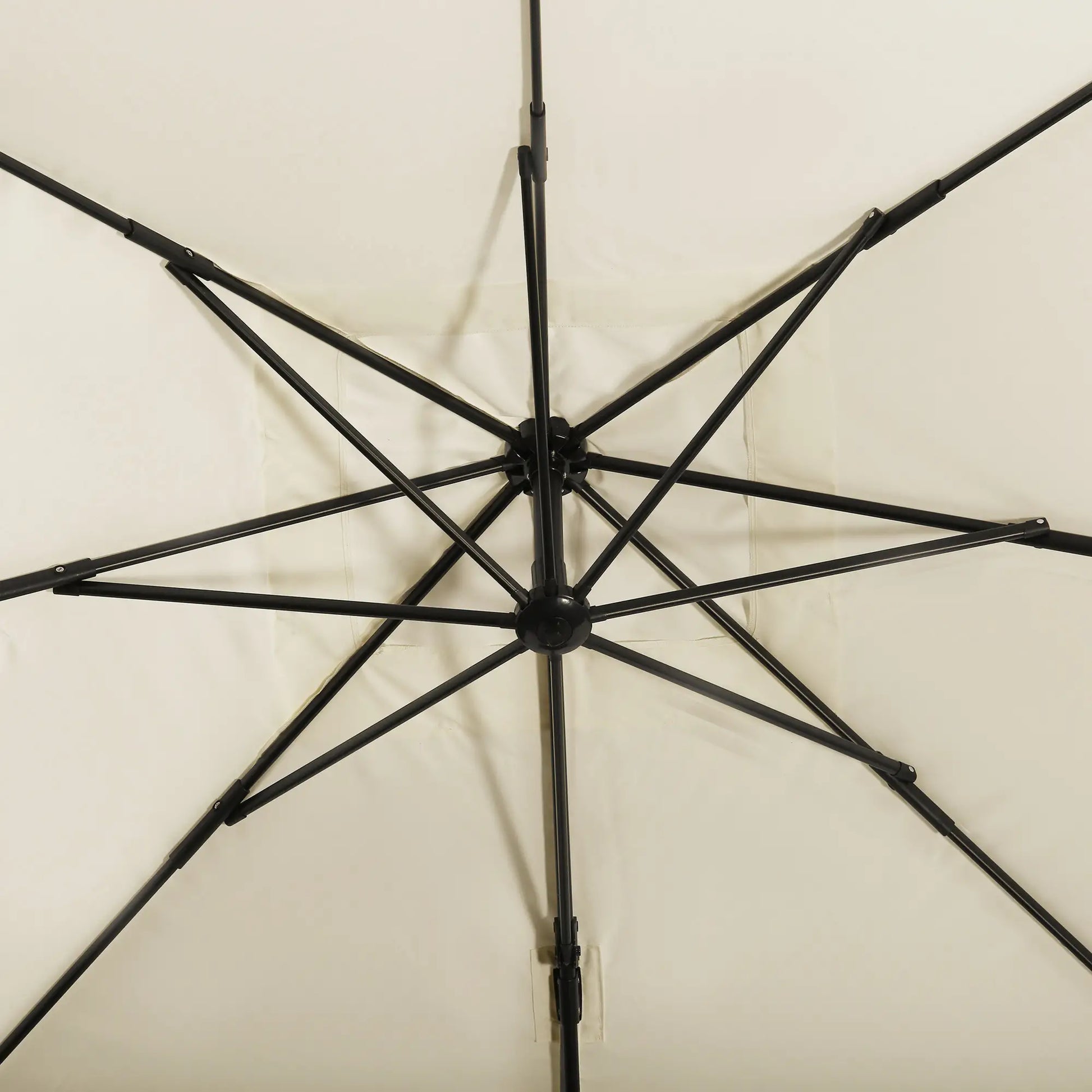 8'x8' Square Patio Umbrella, Outdoor Cantilever Parasol, Cream White Offset Cantilever Umbrellas at Gallery Canada