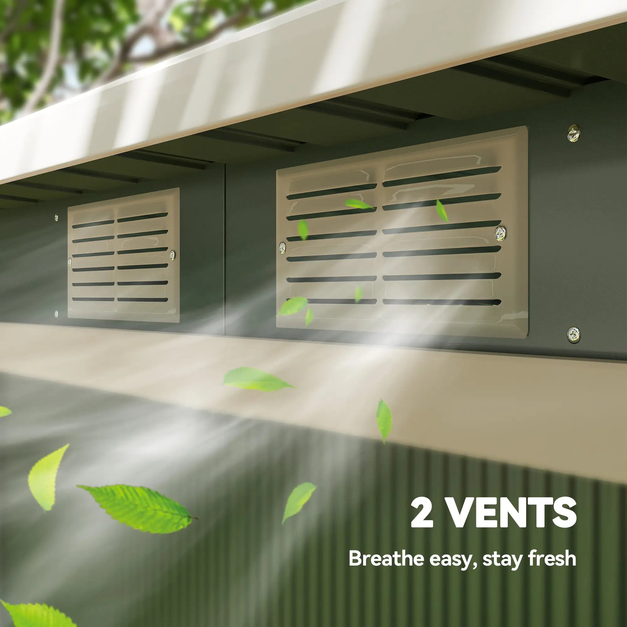 9' x 4' Metal Garden Storage Shed, with Foundation Kit, Light Green Sheds at Gallery Canada