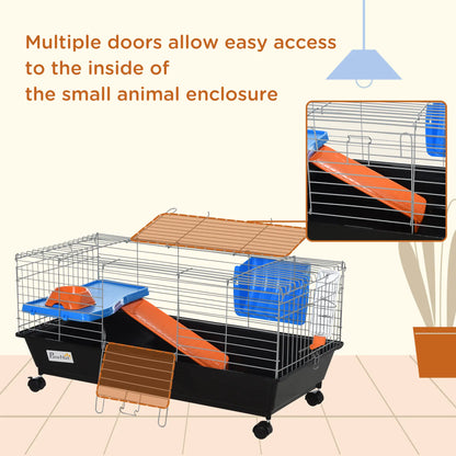 Small Animal Cage, Rolling Bunny Cage, Guinea Pig, Black Houses & Habitats at Gallery Canada