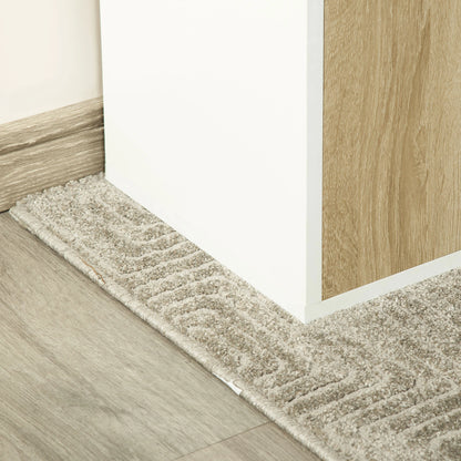 4-Tier Open Bookshelf with Doors, Home Office Storage Cabinet, Oak White Bookshelves at Gallery Canada