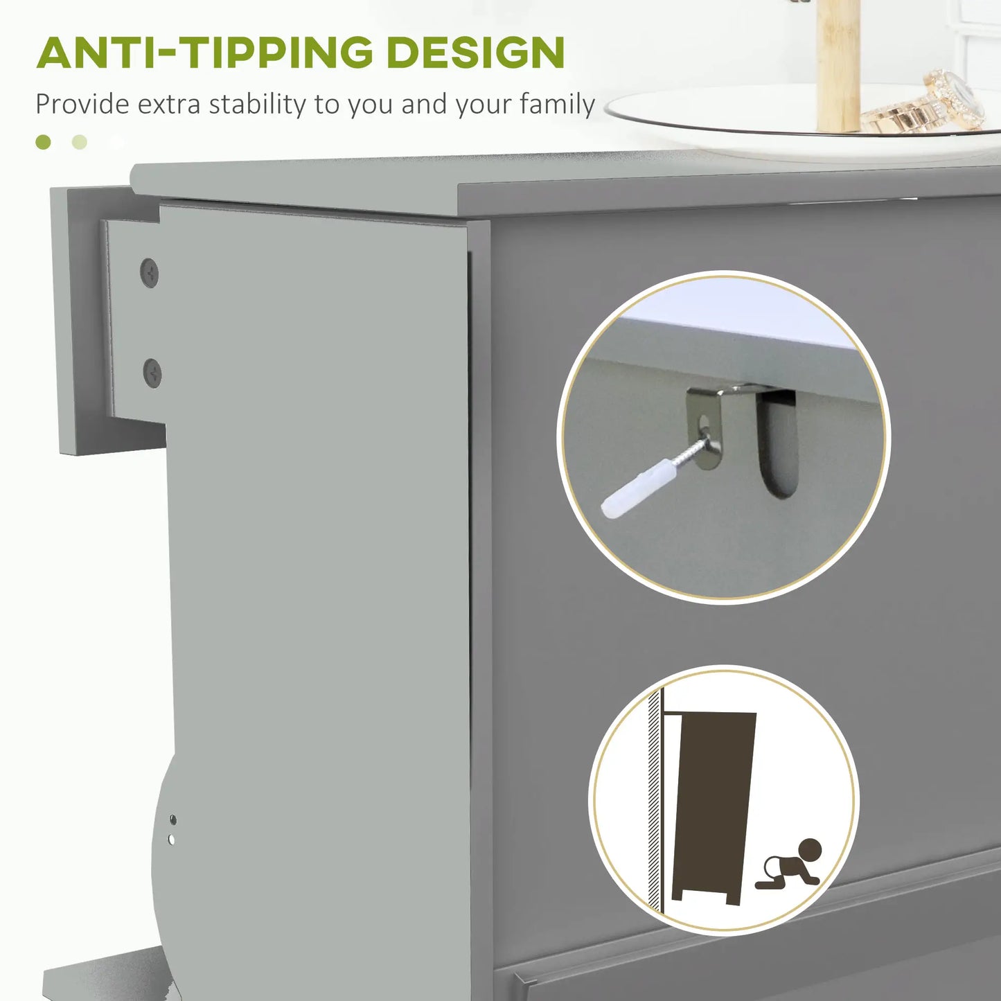 Slim Shoe Storage, 2 Flip Drawers, Adjustable Shelves, 8 Pair, Grey Shoe Storage Cabinets & Racks at Gallery Canada