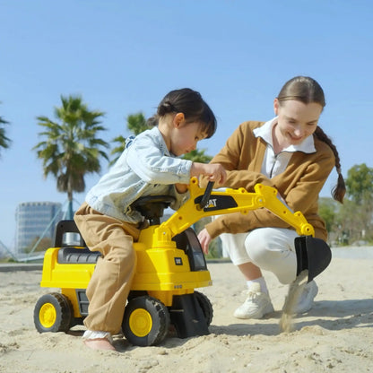 Kids Excavator Ride On Toy, Manual Shovel, Horn, Storage, 18-36 Months, Yellow Toy Excavators at Gallery Canada