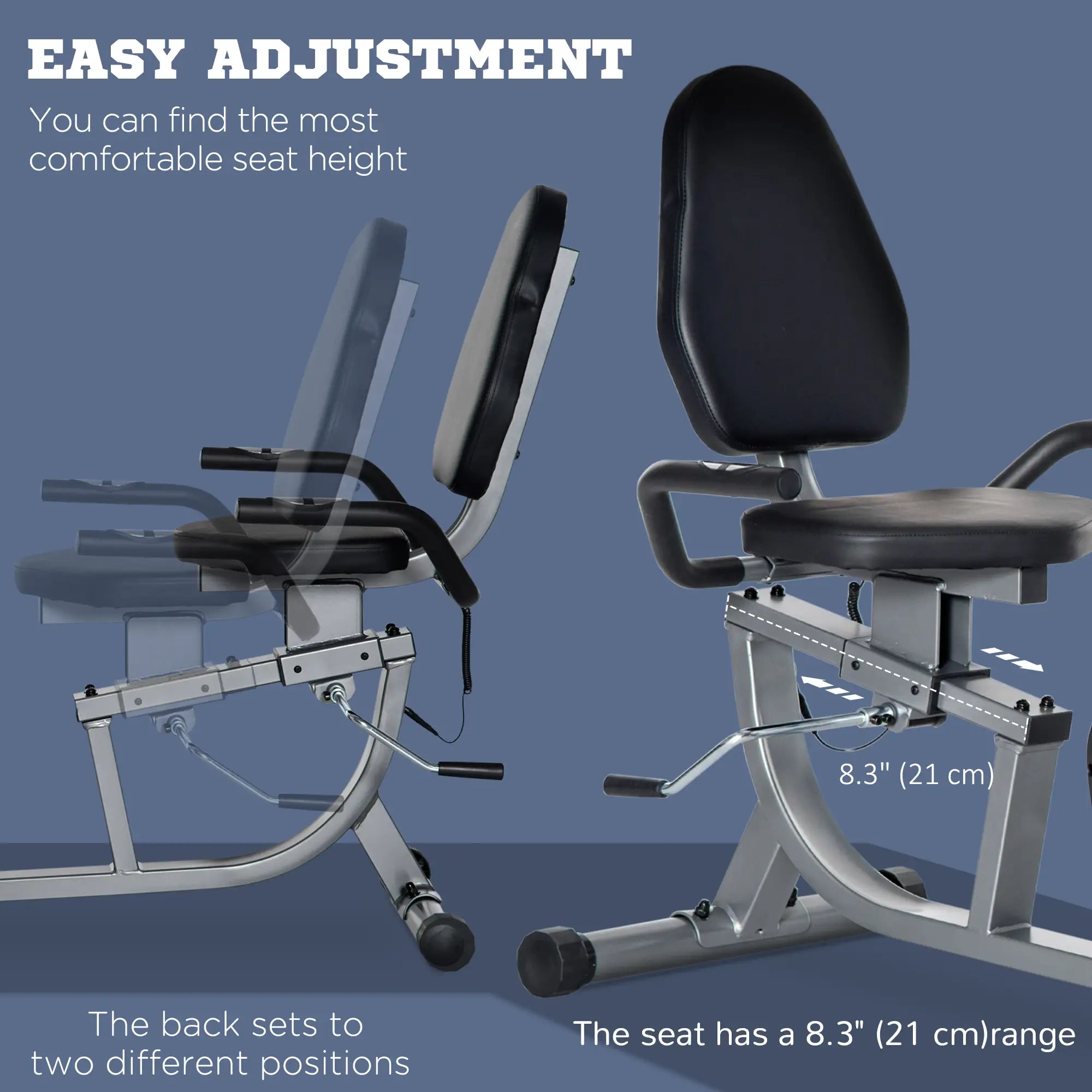 Exercise Bike, 8-Level Magnetic Resistance, LCD Display, Adjustable Seat Exercise & Stationary Bikes at Gallery Canada