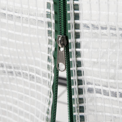 28" x 20" x 63" Portable Greenhouse, 4 Tier Shelves, Steel Frame, PE Cover, White Walk In Greenhouses at Gallery Canada