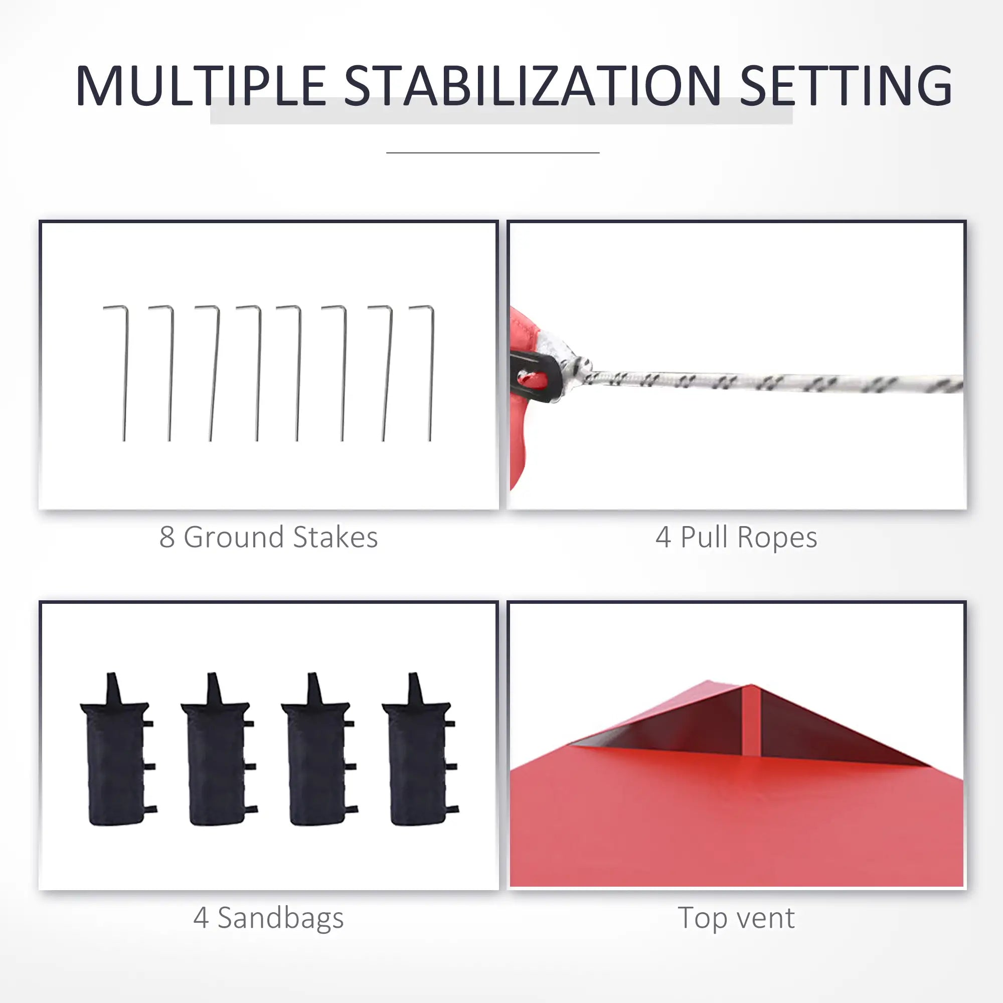 10' x 10' Pop Up Canopy Tent, Instant Sun Shelter, Red Pop Up Canopies at Gallery Canada