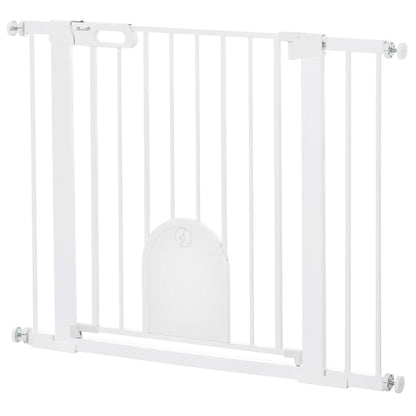 30"-41" Extra Wide Pet Gate, Small Door, 30"H, White Houses, Kennels & Pens at Gallery Canada