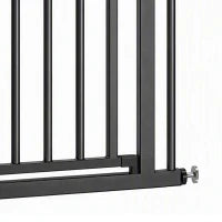 30-32In Baby Pet Gate 36In H Auto-Close Two-Way, Black