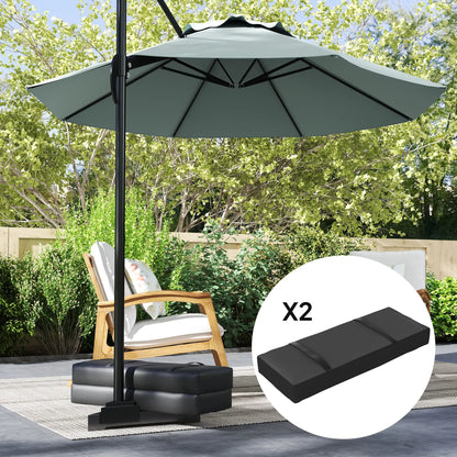 2PCS Patio Umbrella Base Weight Bag, 33 lbs, Black Umbrella Bases at Gallery Canada